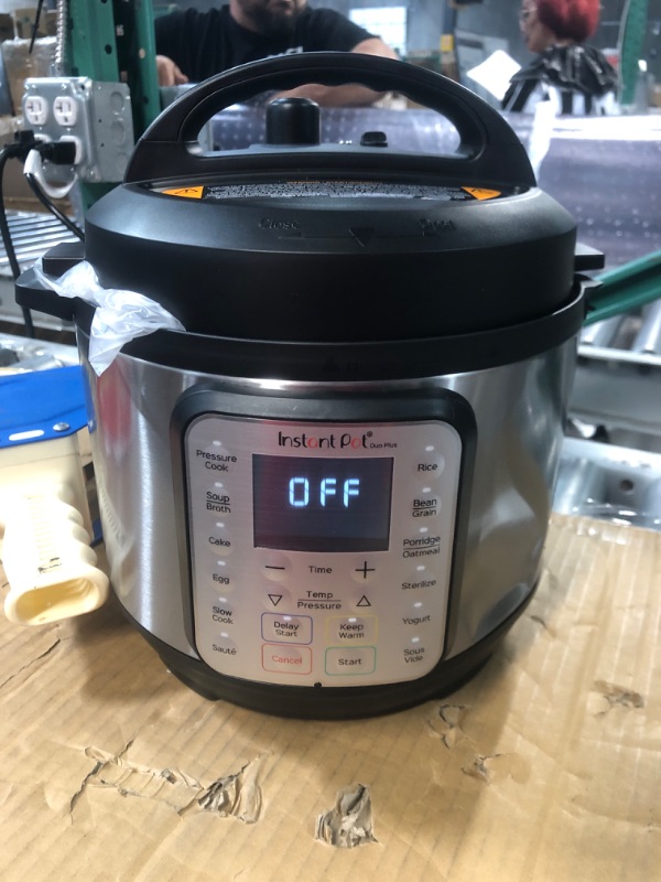 Photo 2 of ***DAMAGED - DENTED - CRACKED - SEE PICTURES - POWERS ON***
Instant Pot Duo Plus Mini 9-in-1 Electric Pressure Cooker, 3 Quart, 13 One-Touch