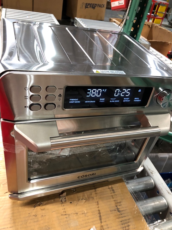 Photo 1 of **SEE PICS
COSORI Air Fryer Toaster Oven, 12-in-1, 26QT Convection Oven Countertop, Stainless Steel with Toast Bake and Broil, Smart, 6 Slice Toast, 12'' Pizza, 75 Recipes&Accessories Silver-Stainless Steel Air Convection Oven