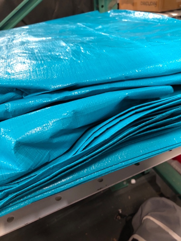 Photo 3 of **SEE PICS TARP IS LIGHT BLUE  Poly Tarp 20' x 40' - Multipurpose Protective Cover