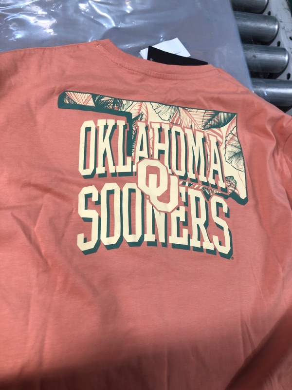 Photo 4 of long sleeve Oklahoma Sooners t shirt size large   salmon 