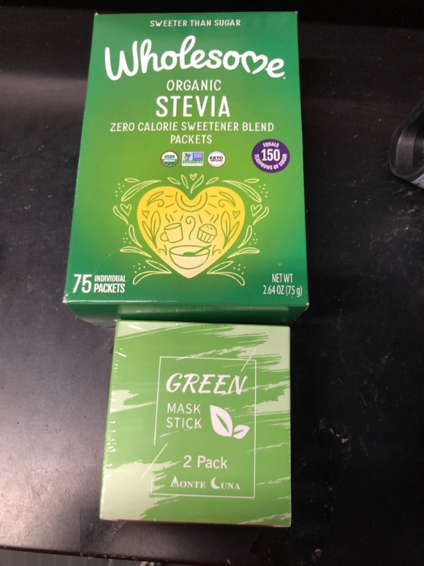 Photo 2 of * bundle * non refundable * 
Stevia, 95+% Organic, 75 ct (pack of 6 ) + Green tea mask stick 2 pack bundle