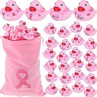 Photo 1 of 48 Pcs Breast Cancer Awareness Rubber Ducks + Fairy Costume Wings for Women Girls
bundle