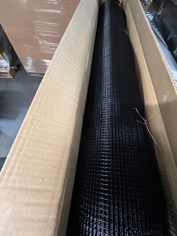 Photo 3 of Hardware Cloth PVC Coated Wire Mesh 48'' x 50' 1/4inch Mesh Black Vinyl Coated Fence