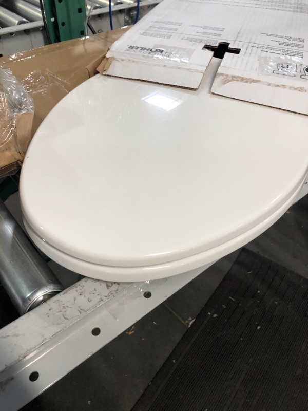 Photo 3 of 
Kohler K-4774-0 Brevia Elongated White Toilet Seatwith Quick-Release Hinges