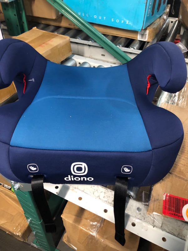 Photo 2 of Diono Solana 2 XL 2022, Dual Latch Connectors, Lightweight Backless Belt-Positioning Booster Car Seat, 8 Years 1 Booster Seat, Blue NEW! LATCH Connect Single Blue