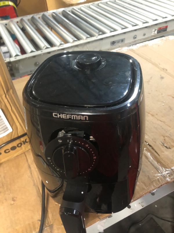 Photo 3 of ***PARTS ONLY, NON-FUNCTIONAL** Chefman TurboFry 2-Quart Air Fryer, Dishwasher Safe Basket & Tray