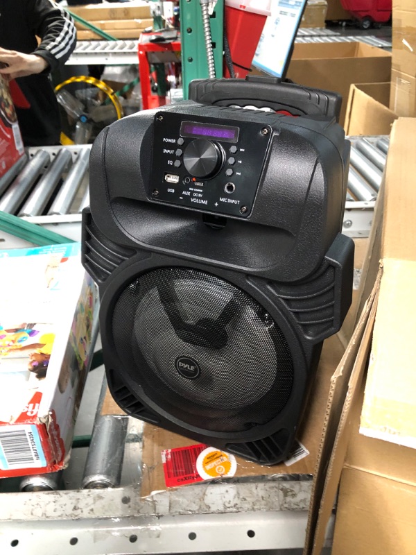 Photo 2 of Pyle 400W Portable Bluetooth PA Loudspeaker - 8” Subwoofer System, 4 Ohm/55-20kHz, 