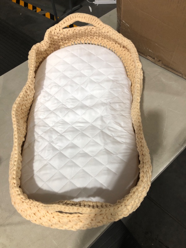 Photo 4 of *Looks New* Handmade Baby Changing Basket with a Soft Changing Pad and Waterproof Cover