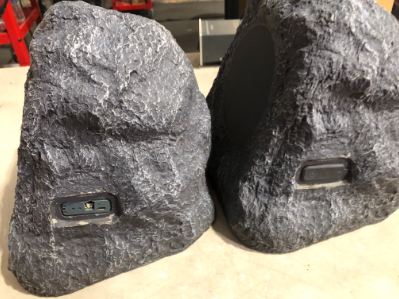 Photo 3 of Innovative Technology Outdoor Rock Speaker Pair - Wireless Bluetooth Speakers 