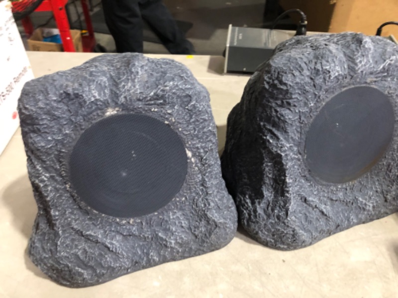 Photo 2 of Innovative Technology Outdoor Rock Speaker Pair - Wireless Bluetooth Speakers 