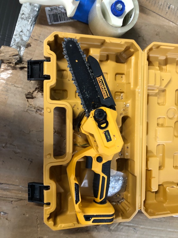 Photo 1 of Cordless Power Chainsaw, for DeWALT 20V Max Lithium Battery 6-Inch Hand-held Mini Pruning Saw 