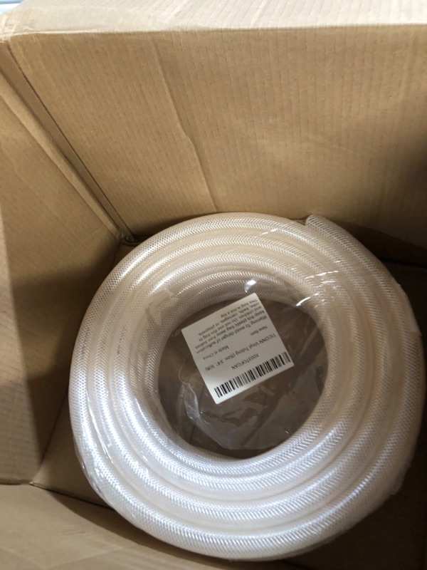 Photo 2 of 1/2" ID x 3/4" OD - 50 Ft High Pressure Braided Clear PVC Vinyl Tubing