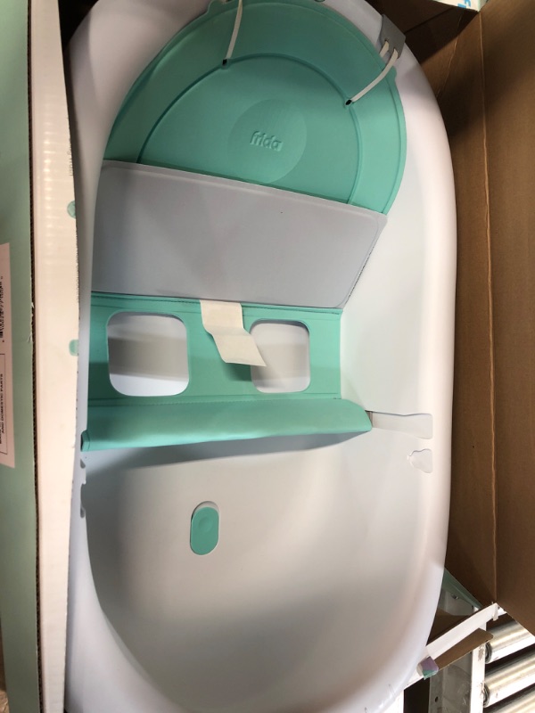 Photo 2 of 4-in-1 Grow-with-Me Bath Tub by Frida Baby Transforms Infant Bathtub to Toddler Bath Seat with Backrest for Assisted Sitting in Tub