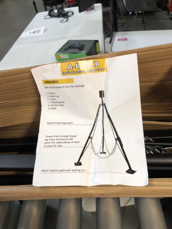 Photo 4 of A-KARCK King Pin Adjustable Tripod 5th Wheel Stabilizer, Fifth Stabilizer Tripod Jack with 5000 lbs Load, Reduce Side-to-Side Movement of RV