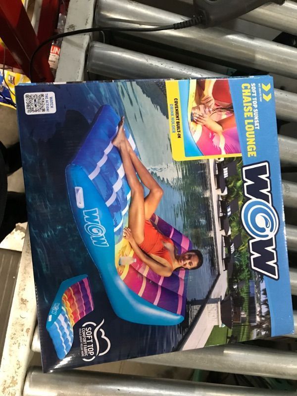 Photo 3 of WOW Sports Sunset Chaise Lounge Inflatable Pool and Beach Chair
