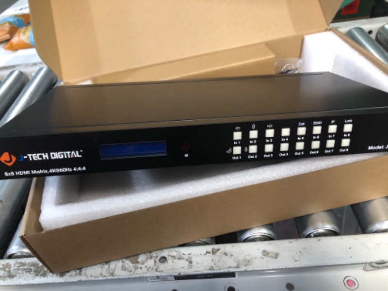 Photo 2 of J-Tech Digital 8x8 HDMI Matrix Switch Switcher HDMI 2.0 HDR 4K