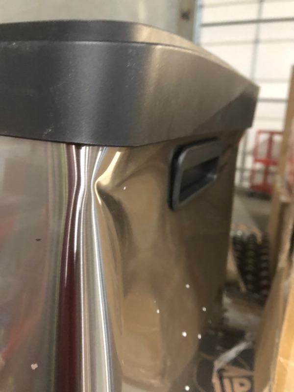 Photo 1 of **DAMAGE**
iTouchless SoftStep 16 Gallon Kitchen Step Trash Can & Recycle Bin 
