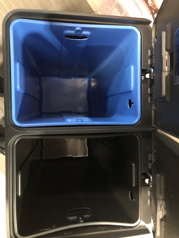 Photo 1 of **DAMAGE**
iTouchless SoftStep 16 Gallon Kitchen Step Trash Can & Recycle Bin 