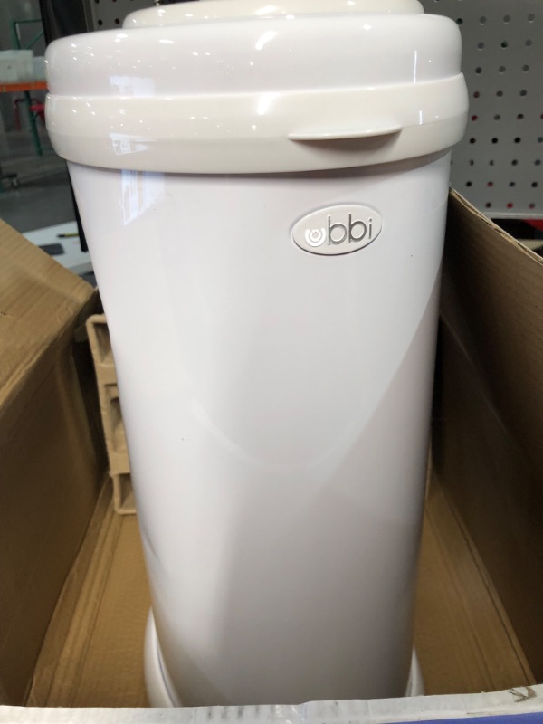 Photo 2 of [NOTES] Ubbi Steel Odor Locking, No Special Bag Required Money Saving, Awards-Winning, Modern Design, Registry Must-Have Diaper Pail, White