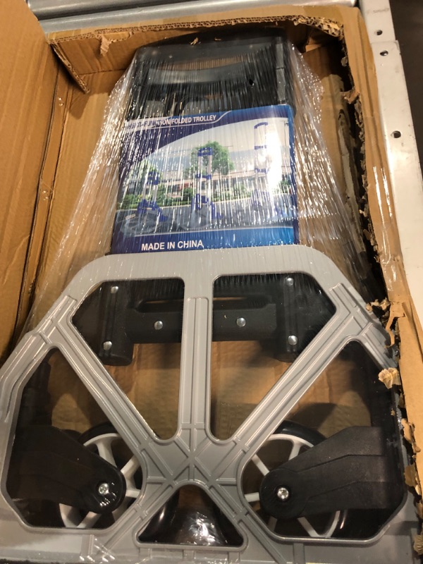 Photo 1 of * used item *
FCH Folding Hand Truck Aluminum Portable Folding Hand Cart 165lbs Capacity, BLACK