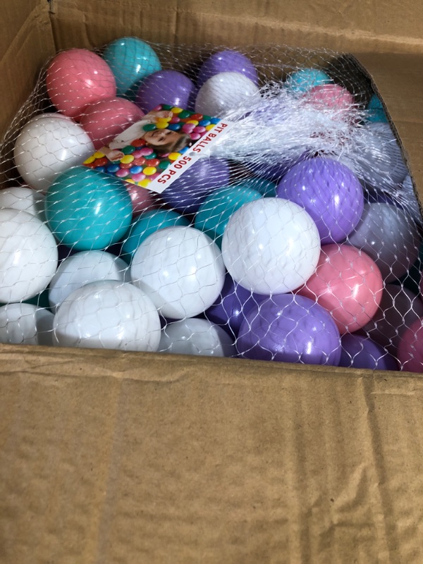 Photo 2 of Click N' Play Ball Pit Balls for Kids, Plastic Refill Balls, 200 Pack, Phthalate and BPA Free, Includes a Reusable Storage Bag with Zipper, Bright Colors, Gift for Toddlers and Kids Pastel Colors