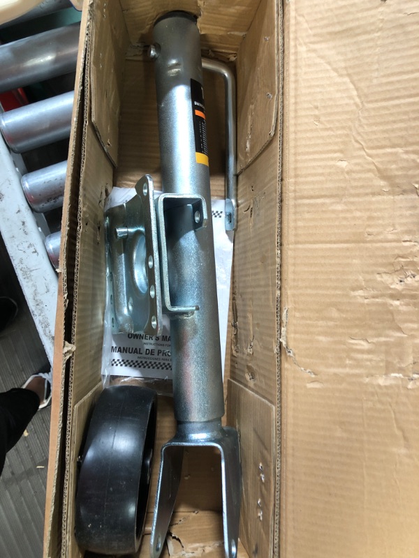 Photo 2 of *USED* MISSING BLACK HANDLE
Torin 1000 LBs Capacity Swivel Boat Trailer jack Single Wheel 6-Inch,Bolt on Boat Tongue trailer jack ATR39001B 1,000 LBs Single Wheel Trailer Jack