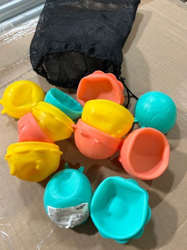 Photo 2 of 12PCS Reusable Water Balloons, Quick Fill Refillable Silicone Water Bombs with Mesh Bag
