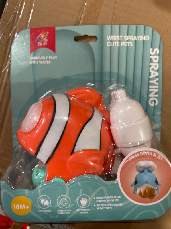 Photo 2 of Bindove Cute Glove-Style Water Gun for Kids, Summer Squirt Shooter Gun (Clownfish)