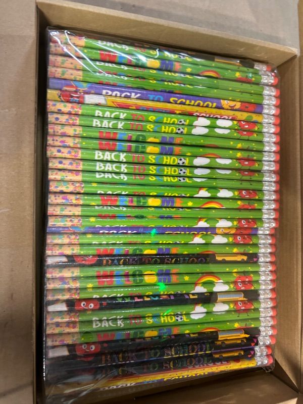 Photo 2 of 210 Pcs Welcome Back to School Pencils First Day of School Pencils