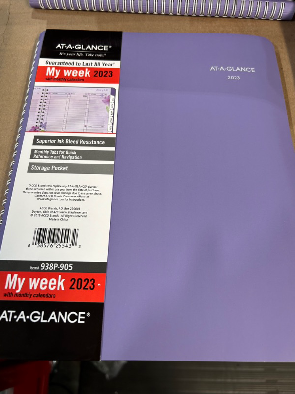 Photo 2 of AT-A-GLANCE 2023 Weekly & Monthly Planner, 8-1/2" x 11", Large, Lavender, Old Edition