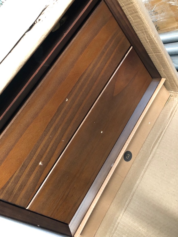 Photo 1 of **LARGE SCRATCH ON FRONT** Walker Edison Mid Century Modern Wood Nightstand Side Table Bedroom Storage Drawer