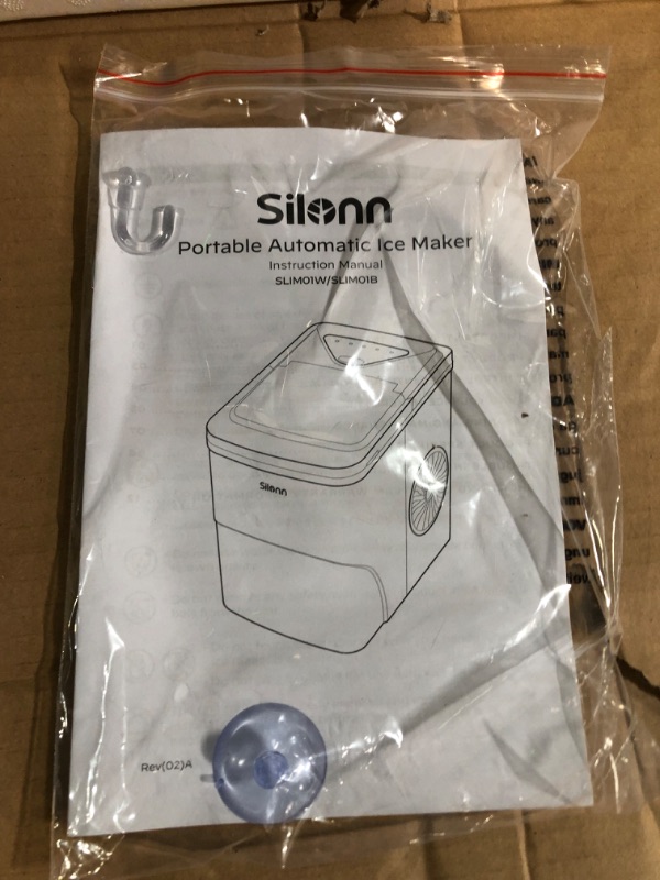 Photo 6 of **BLOWS CIRCUT BREAKER, PARTS ONLY** Silonn Ice Makers Countertop 9 Bullet Ice Cubes & Brita Standard Everyday Water Filter Pitcher