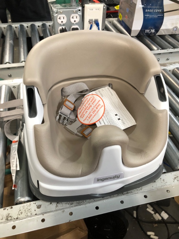 Photo 3 of (USED) Ingenuity Baby Base 2-in-1 Booster Feeding & Floor Seat with Self-Storing Tray, Cashmere