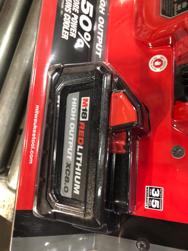 Photo 5 of Milwaukee 48-59-1880 M18 REDLITHIUM HIGH OUTPUT XC 8 Ah Lithium-Ion Battery and M18 /M12 Charger Kit