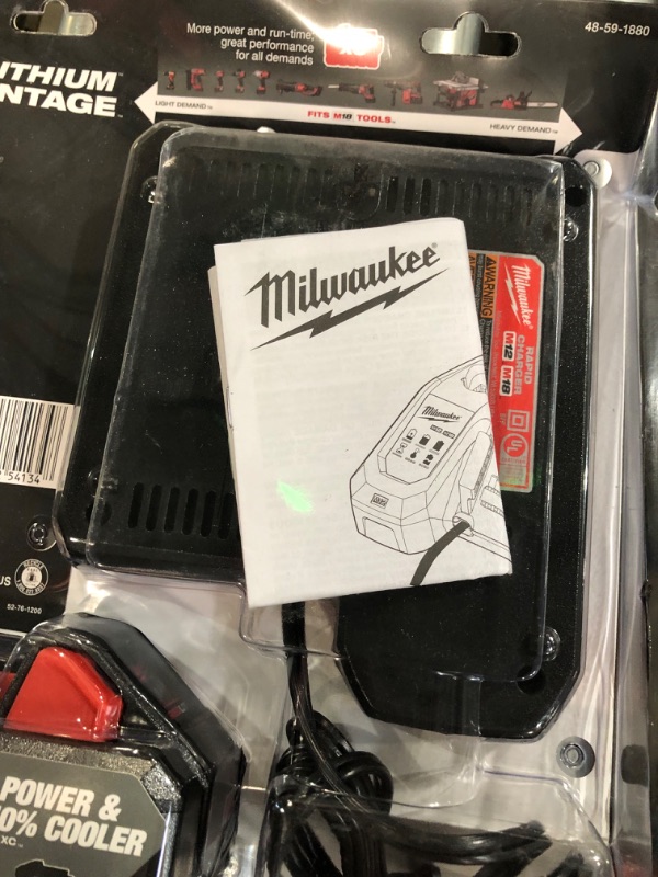 Photo 2 of **BRAND NEW** Milwaukee 48-59-1880 M18 REDLITHIUM HIGH OUTPUT XC 8 Ah Lithium-Ion Battery and M18 /M12 Charger Kit