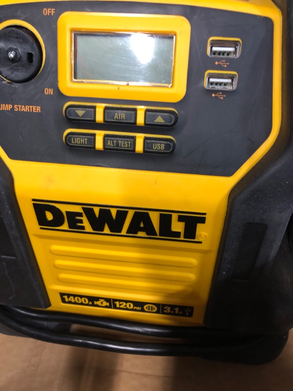 Photo 4 of DEWALT DXAEJ14 Digital Portable Power Station Jump Starter: 1400 Peak/700 Instant Amps