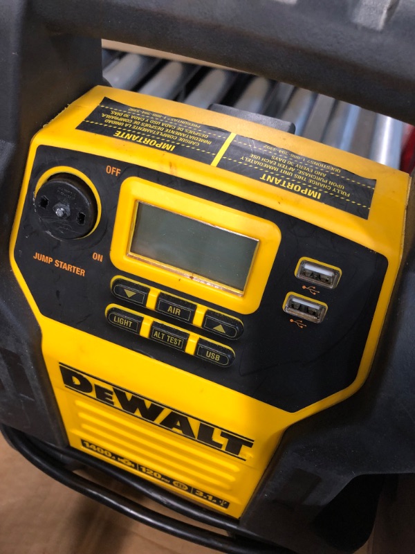 Photo 2 of DEWALT DXAEJ14 Digital Portable Power Station Jump Starter: 1400 Peak/700 Instant Amps