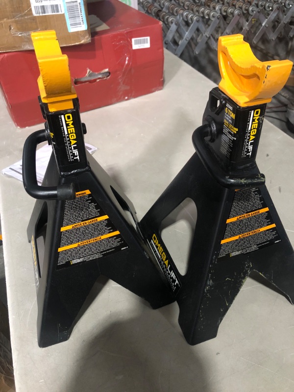 Photo 2 of * used *  see images *
Omega Lift Heavy Duty 6 Ton Jack Stands Pair - Double Locking Pins 