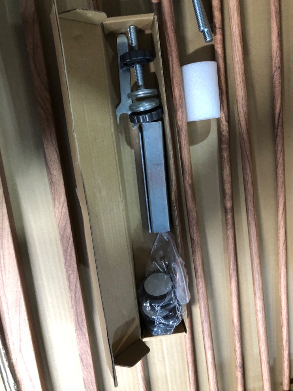 Photo 1 of Babelio 26-40" Metal Baby Gate with Wood Pattern