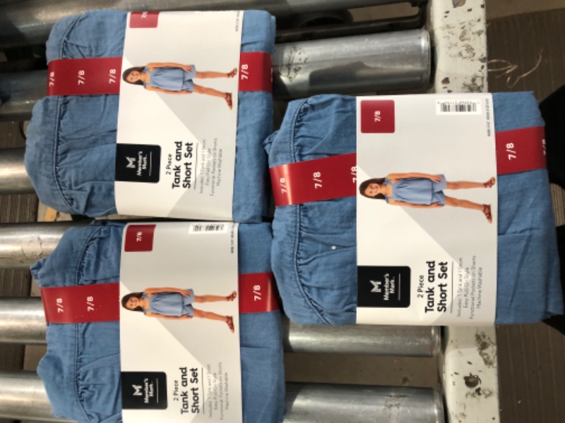 Photo 1 of Member's Mark Girl's 2 Piece Easy Pull On Tank and Short Set, Chambray size 7/8
