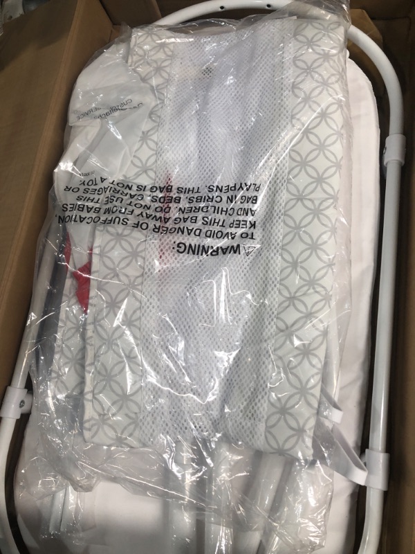 Photo 1 of Delta Children Sweet Dreams Bassinet with Airflow Mesh Bedside Portable Crib 
