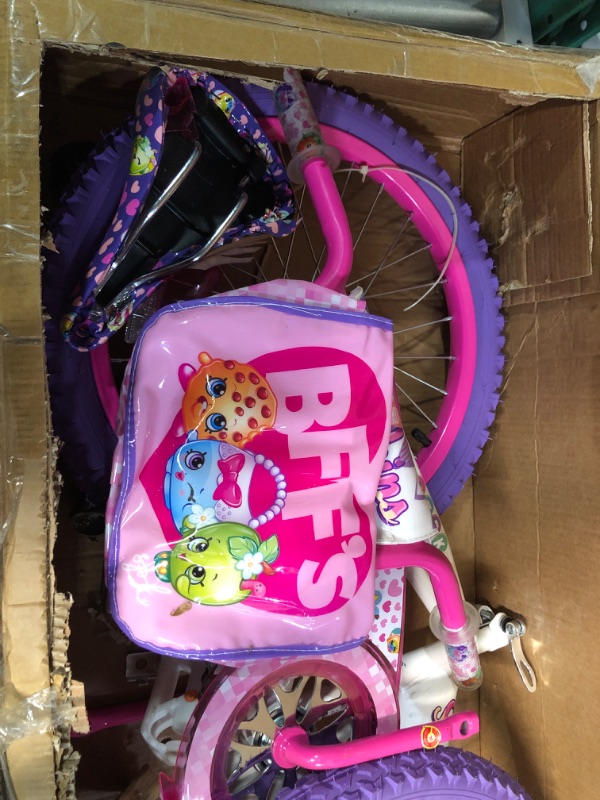 Photo 3 of ***MISSING PARTS - NONFUNCTIONAL - FOR PARTS - SEE NOTES***
18" Shopkins Girls' Bike with Handlebar Bag