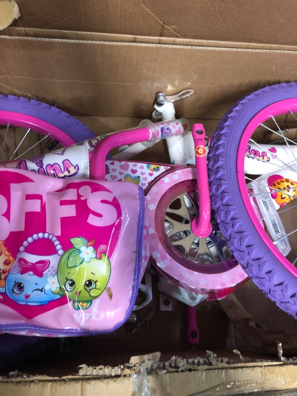 Photo 4 of ***MISSING PARTS - NONFUNCTIONAL - FOR PARTS - SEE NOTES***
18" Shopkins Girls' Bike with Handlebar Bag