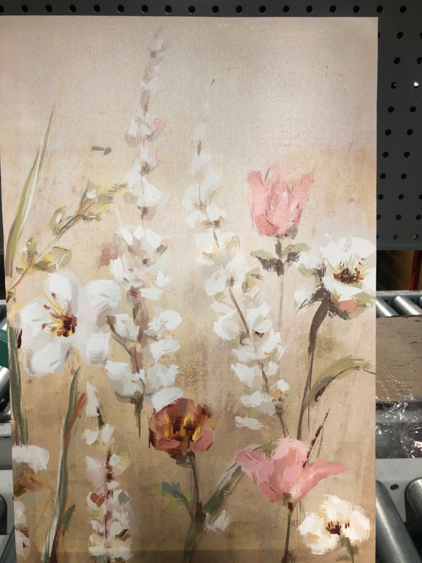 Photo 1 of 16 x 26" floral wall painting on a canvas