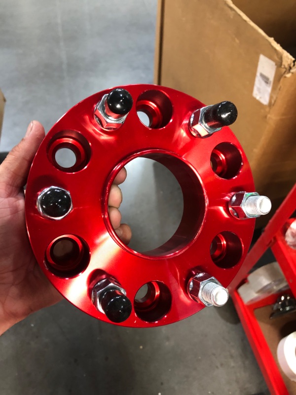 Photo 3 of Orion Motor Tech 6x5.5 Wheel Spacers, 1.5 Inch Red Wheel Spacer Kit