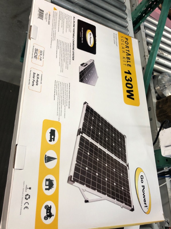 Photo 2 of Go Power! GP-PSK-130 130W Portable Folding Solar Kit with 10 Amp Solar Controller