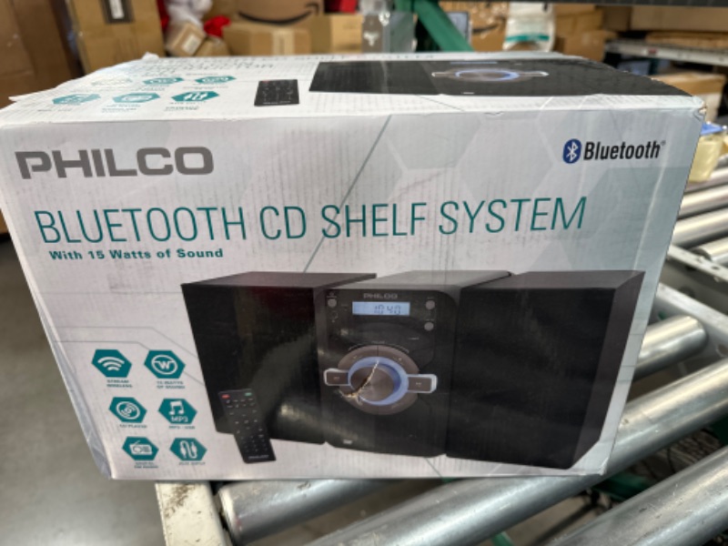 Photo 2 of Philco Mini Stereo Shelf Systems CD Player with Digital FM Radio,