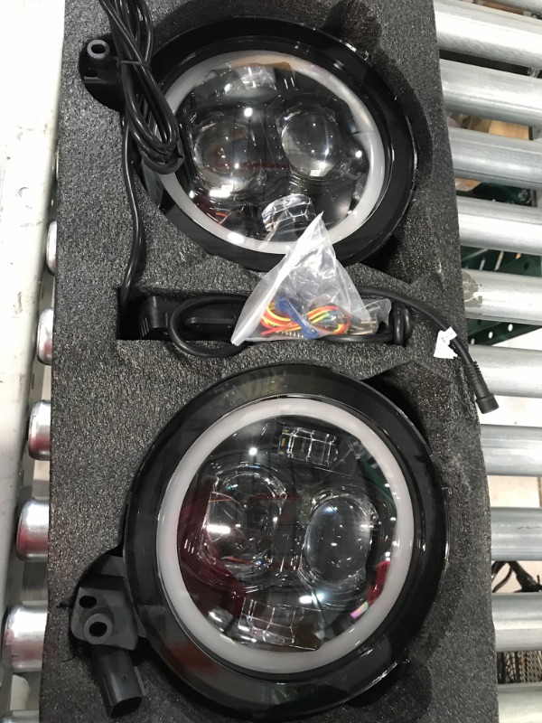 Photo 2 of SUPAREE RGB 9 Inch Round LED Headlights Halo with Multi Halo Amber 