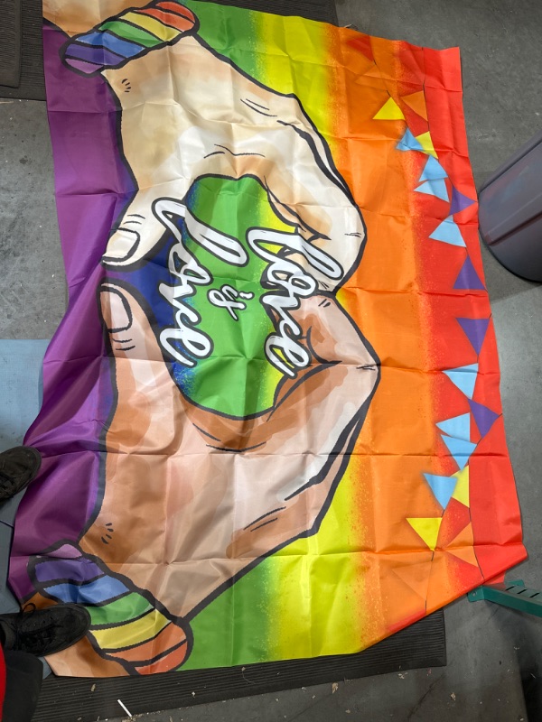 Photo 2 of "love is love" flag 