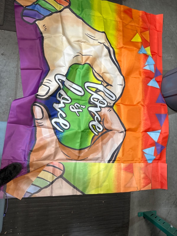 Photo 1 of "love is love" flag 